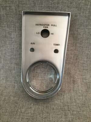 Clock & Heater Control Console Plate NOS 1958-62 Corvette