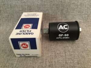 1962-1965 Corvette GF90 Fuel Filter NOS Black w/White Screen Print GM#5650577 SKU# 1213