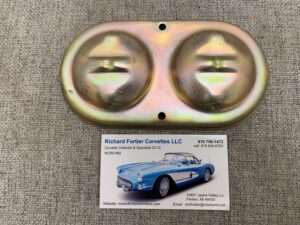 Vintage car business card and metallic wall hanging.