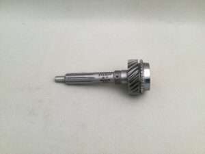 Precision metal machine part on white background