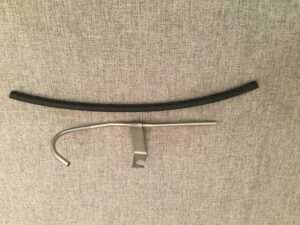 1964-65 Corvette Choke Lower Clean Air Tube w/Bracket and Ribbed Hose SKU# 1215