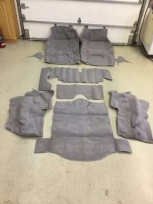 1965-66 Corvette Coupe Carpet Set Silver 10 pcs 80/20 loop Press-Molded Contours SKU# 627