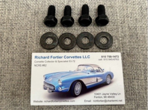 1963-67 Corvette Spare Tire Carrier to Frame Bolts and Flat Washers SKU# 841