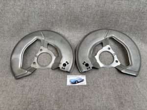 1968-82 Corvette Front Disk Rotor Shields, New, Cad-Plated, R+L Side SKU# 431