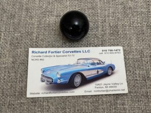 1963 Corvette Interior Door Lock Release Knob, Black, Used Original SKU# 389