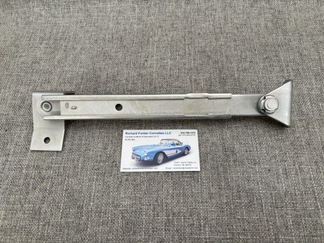 1963-67 Corvette Hood Support Restored Original, Cad Plated, Not Zinc GM#3797079 SKU# 507