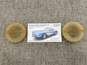 1965-66 Corvette Dual Master Cylinder Amber Colored Original Delco Filler Caps