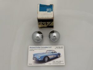 1964-67 Corvette Interior Door Lock Release Chrome Knob, NOS In Original Box SKU# 179